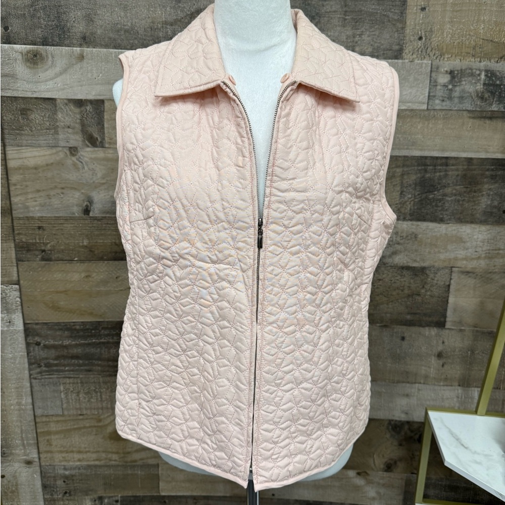 Elegant Light Pink Quilted Vest